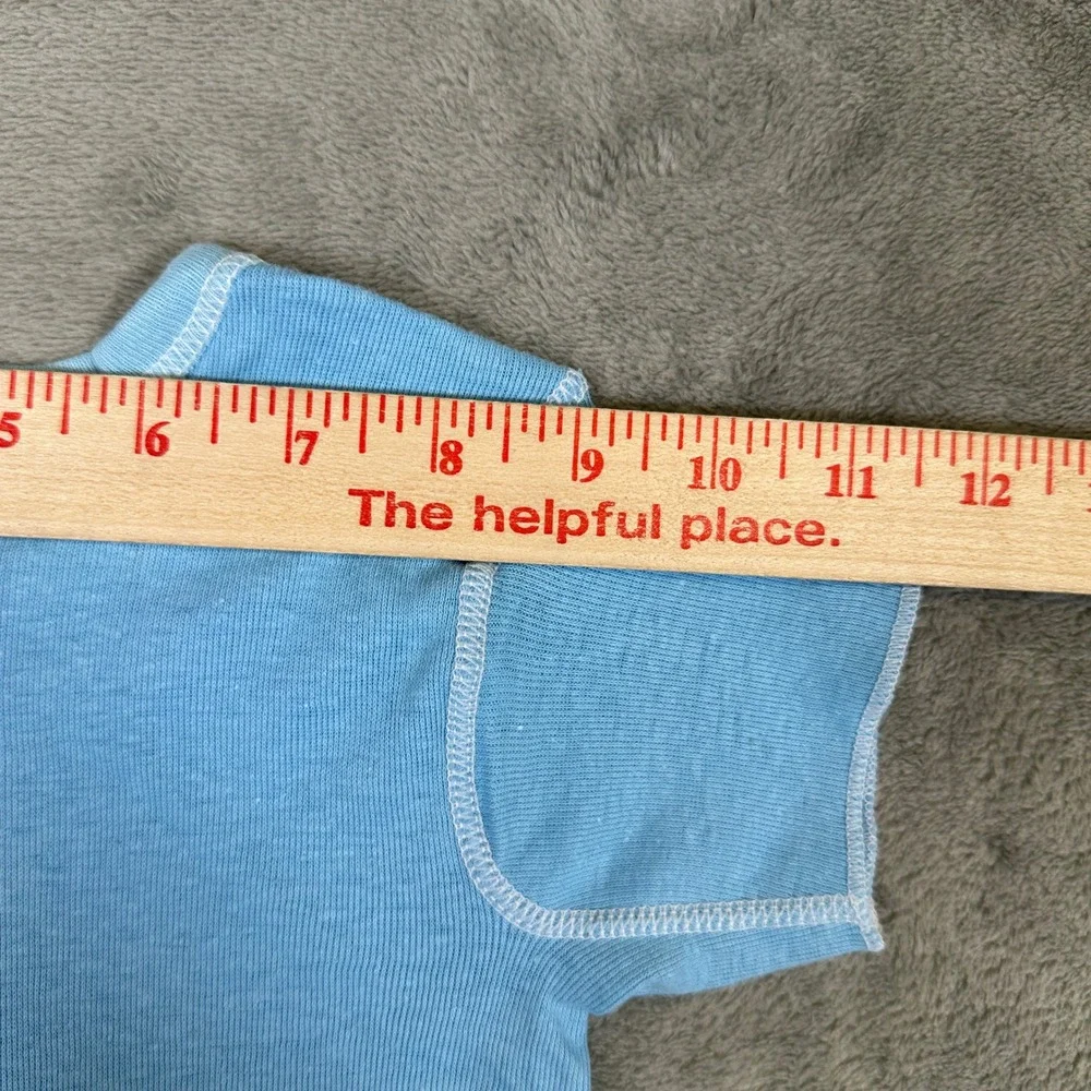 Gerber Baby Boy Blue Ribbed Short Sleeve Bodysuit Large 27-34 lbs